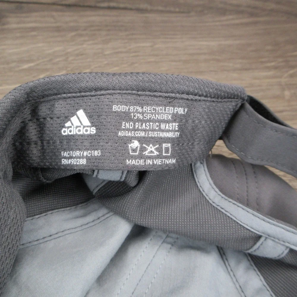 Adidas Hat Cap Womens Strap Back Gray Aeroready Running Athletic Training Gym